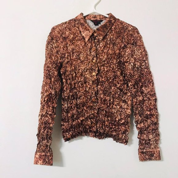 Simon Chang leopard print blouse - Picture 2 of 4